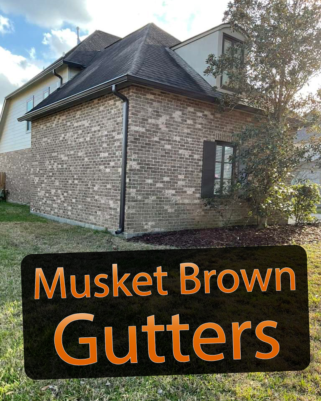 This home just got brand new K-Style Musket Brown gutters